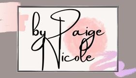 Bypaigenicole Logo with dark gray border and pink accents