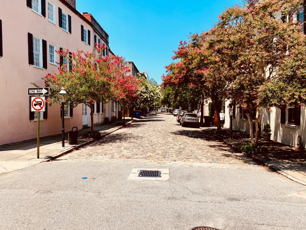 cobblestone streets Charleston vacation
