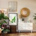living room wall decor pictures and chair and plants ideas by paige nicole