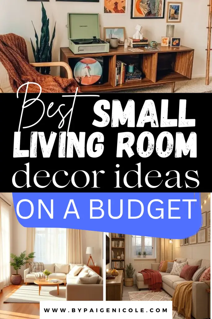 best small living room decor on a budget, small living room decor, living room decor on a budget, small living room decor ideas, living room decor ideas, small loveseat decor ideas, small living room decor bold colors, small living room natural light decor.
